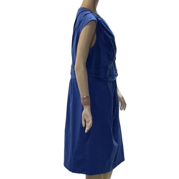 Suzi Chin For MAGGY BOUTIQUE Women's Blue Sleeveless Wrap Dress Size 18W - Picture 5 of 16